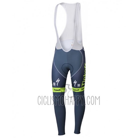 Tinkoff Cycling Jersey Bib Tight 2016 Long Sleeve Green and Gray
